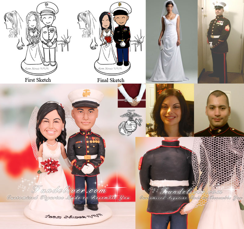 Military Wedding Cake Toppers 